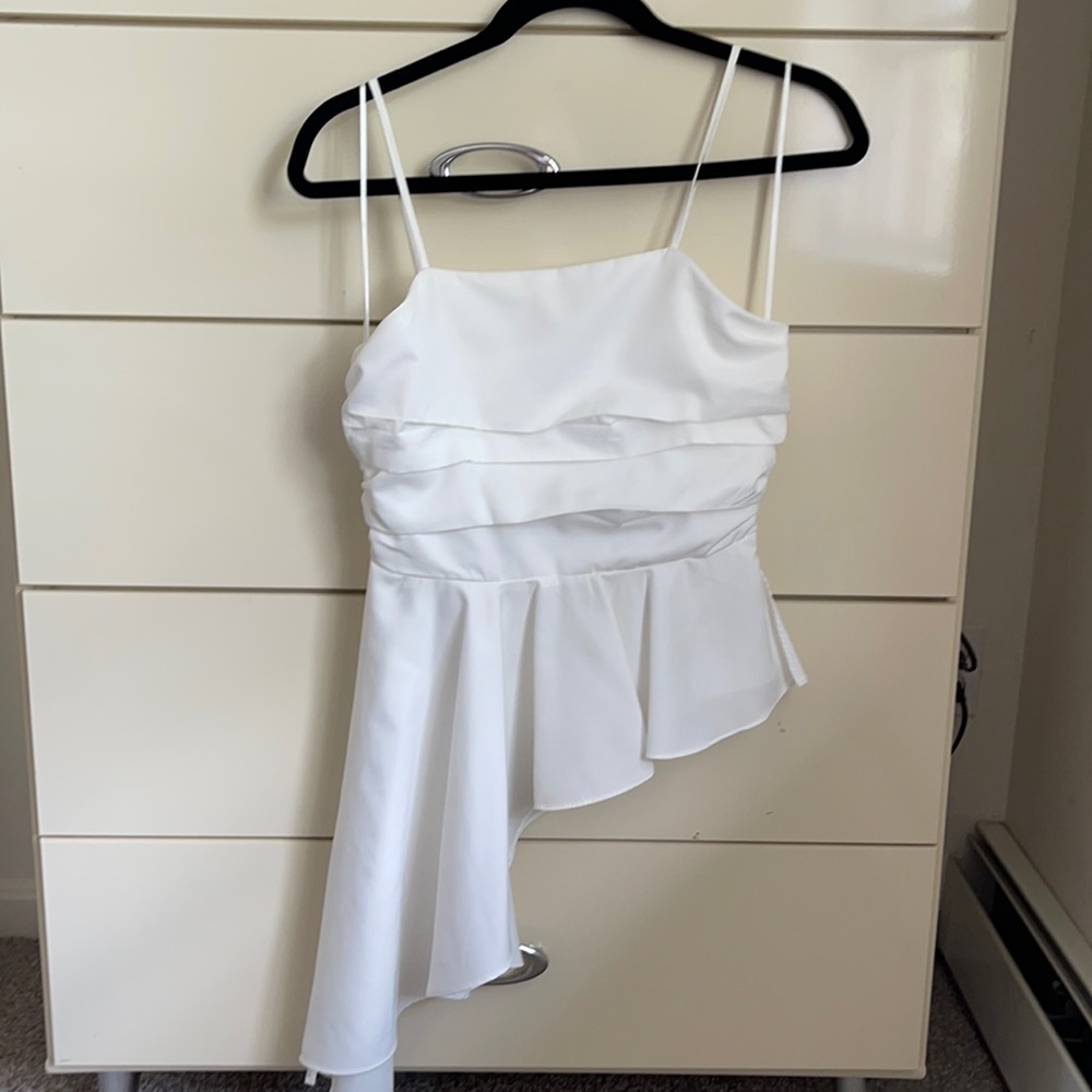 Endless Rose white side flowy tank